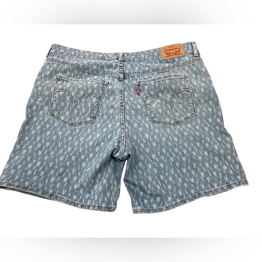Levi's Womens Size 31 Classic Mid Rise Spot Design Sculpt Denim Shorts Retro